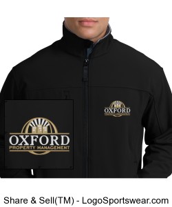 Mens Tall Glacier Soft Shell Jacket-OPM Logo Design Zoom
